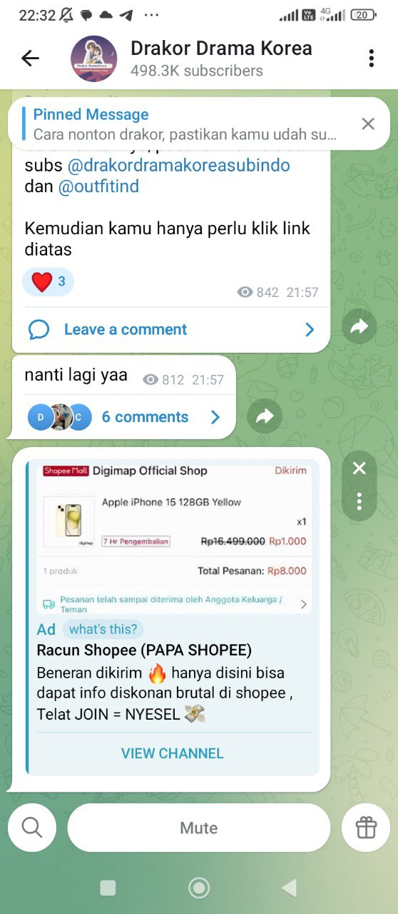 real telegram ad sample with image